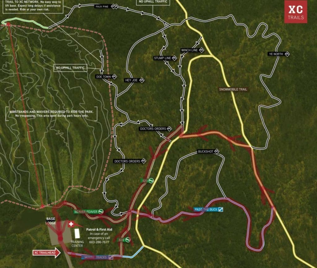 map  Highland Mountain Bike Park